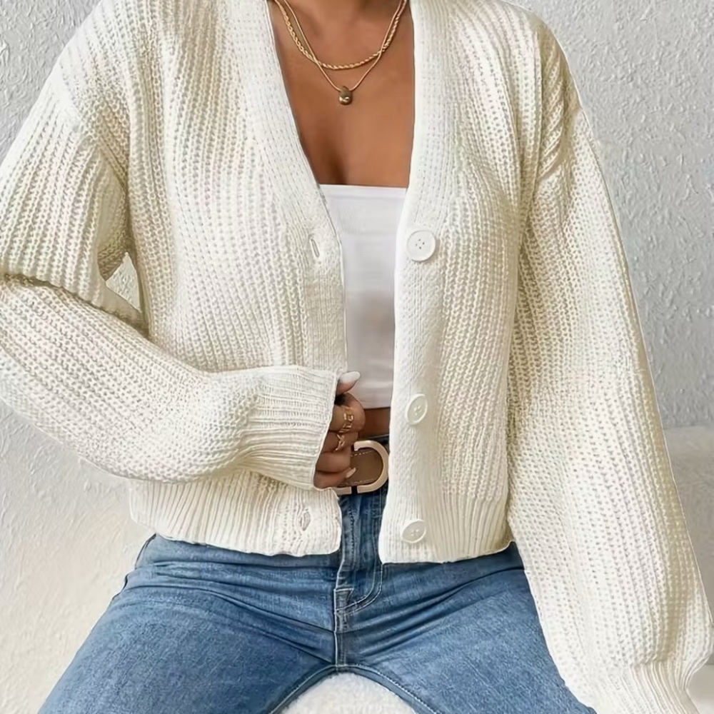 Cozy Beige Knit Cardigan